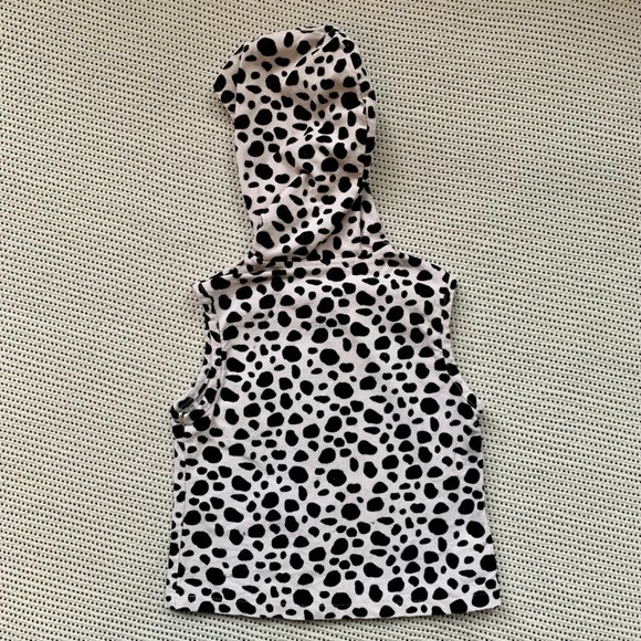 Vintage Please Mum Made in Canada Dalmatian Hooded Vest | S - Picture 6 of 6